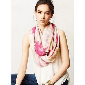 Anthropologie Abstract Garden Infinity Scarf